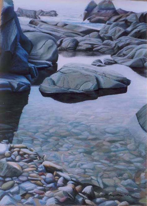 In the middle 71x51cm Sold